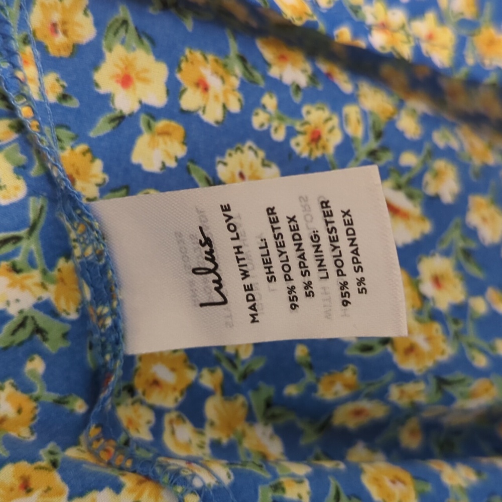 Lulus Blue Floral Print Cutout Midi Dress - Picture 11 of 12